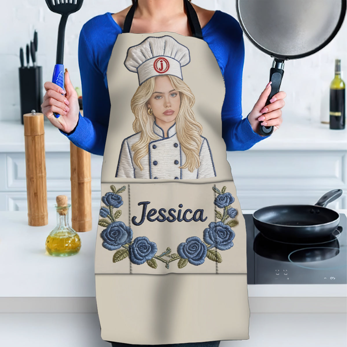 Master Cook - Tablier de Cuisine Personnalisé, Gants de Four & Manique