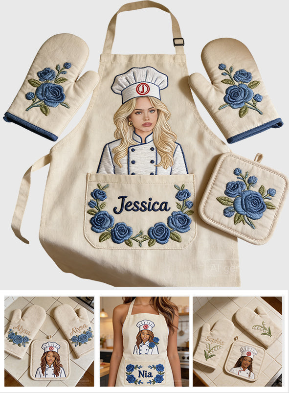 Master Cook - Tablier de Cuisine Personnalisé, Gants de Four & Manique