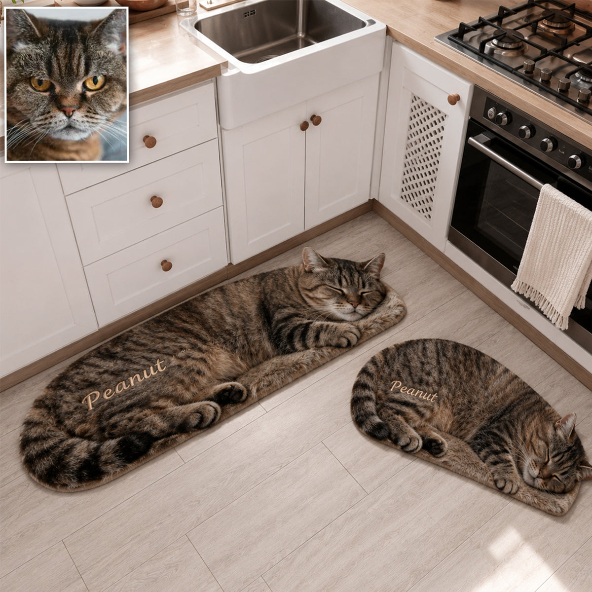 Kitchen/ Bathroom... Pet Rug - Personalized Dog Non-Slip Tufted Rug