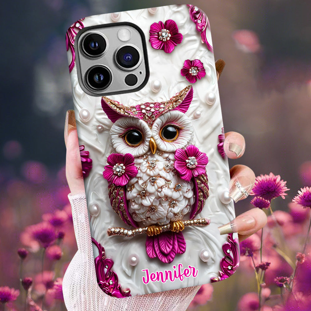 Magnifique hibou - Coque de téléphone personnalisée avec motif hibou intégral