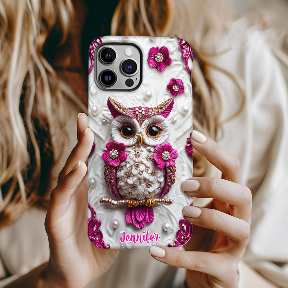 Magnifique hibou - Coque de téléphone personnalisée avec motif hibou intégral