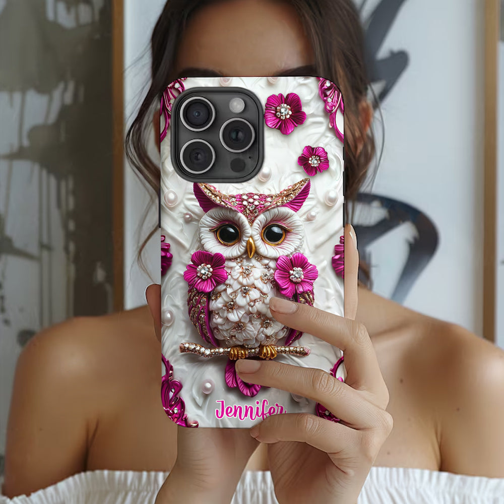 Magnifique hibou - Coque de téléphone personnalisée avec motif hibou intégral