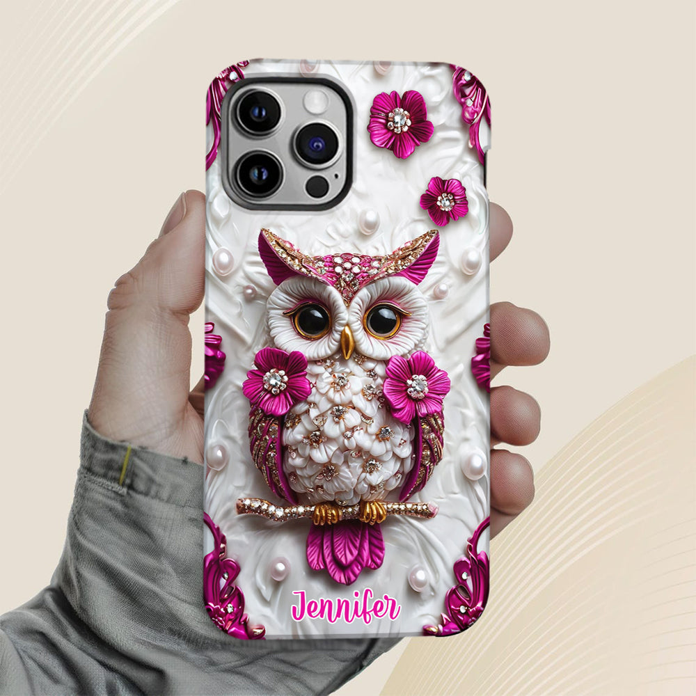 Magnifique hibou - Coque de téléphone personnalisée avec motif hibou intégral