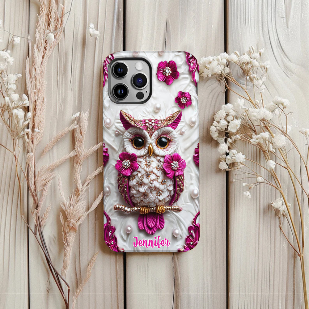 Magnifique hibou - Coque de téléphone personnalisée avec motif hibou intégral