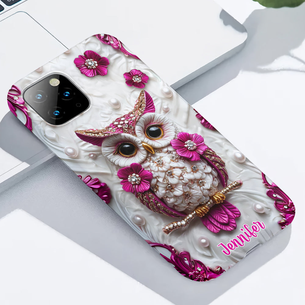 Magnifique hibou - Coque de téléphone personnalisée avec motif hibou intégral