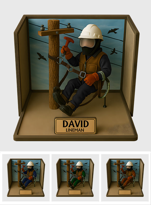 Cool Line Man - Plaque acrylique personnalisée pour électricien de ligne