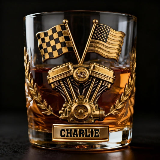 Coffret carafe à whisky pour passionné de voitures à moteur V8 puissant