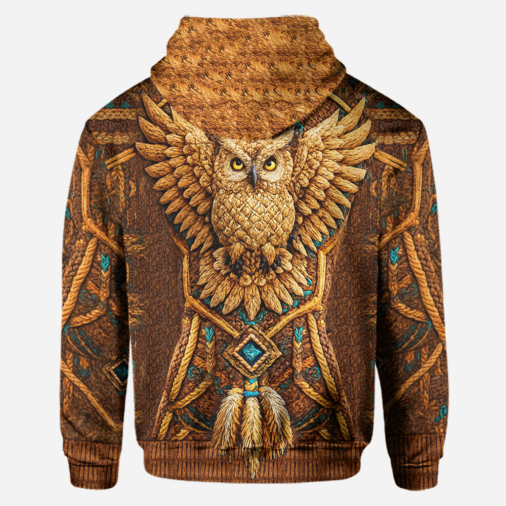 Hibou amérindien - Sweat à capuche et leggings personnalisés amérindiens