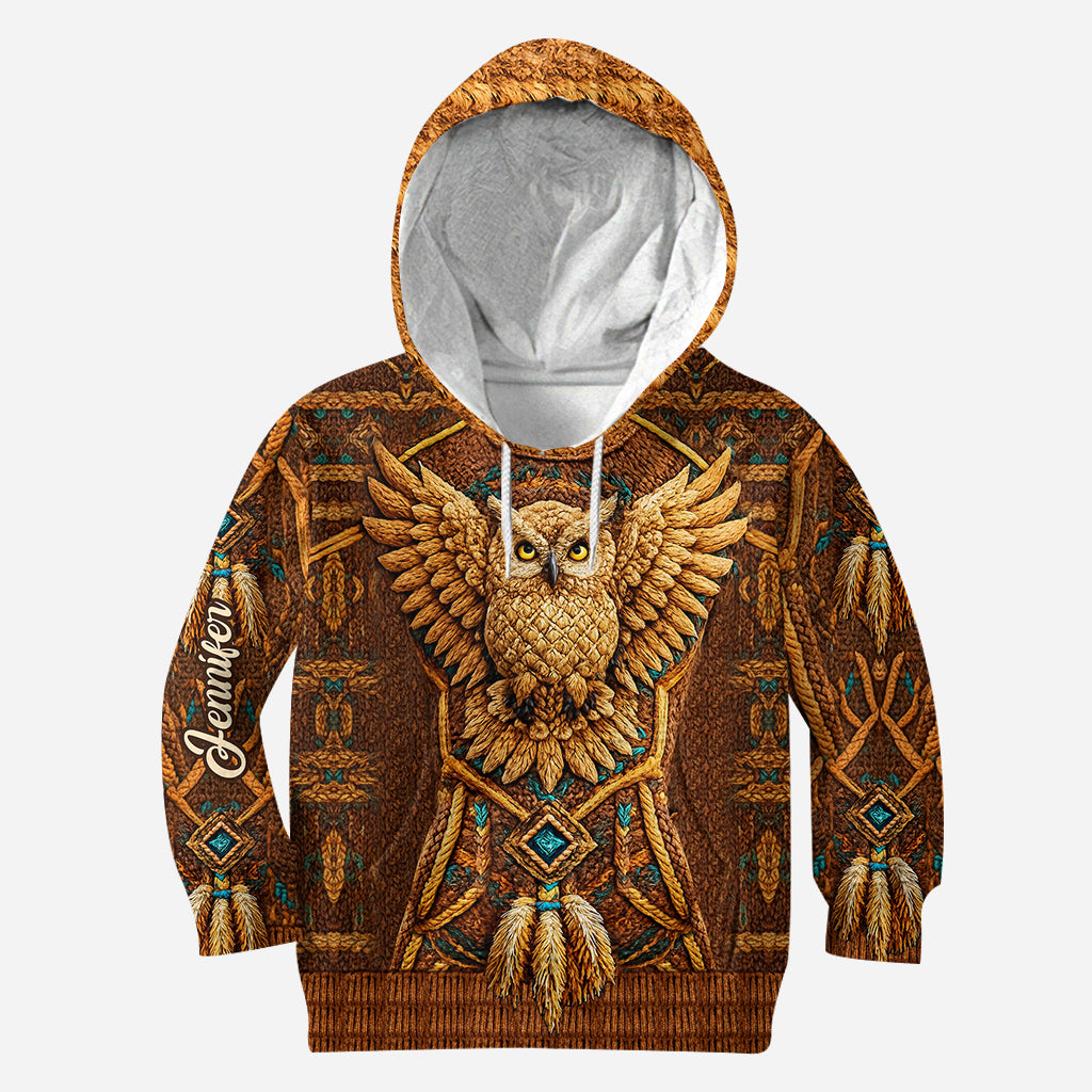Hibou amérindien - Sweat à capuche et leggings personnalisés amérindiens