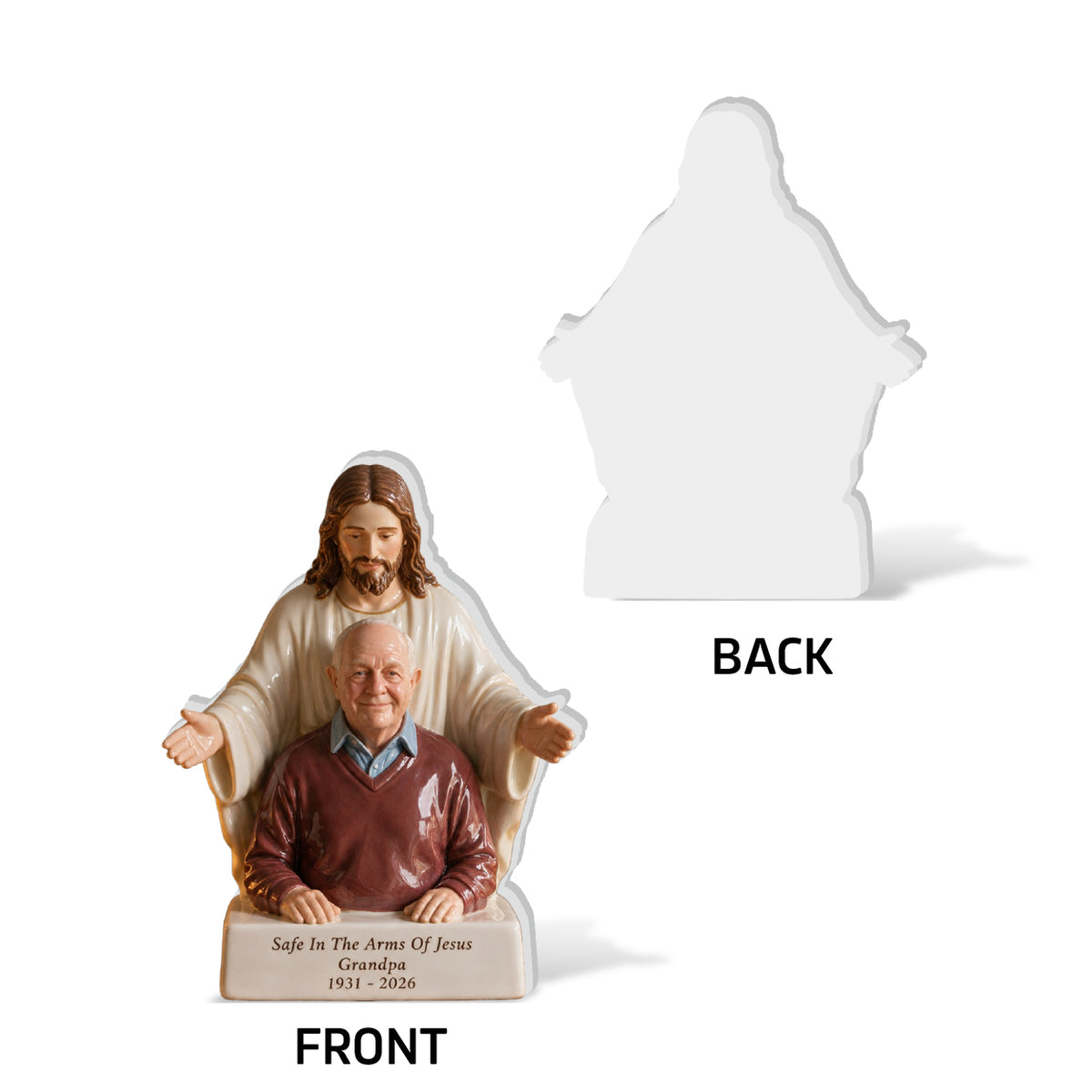 Les Bras de Jésus - Plaque Mémorial Personnalisée 3D