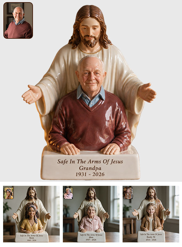 Les Bras de Jésus - Plaque Mémorial Personnalisée 3D