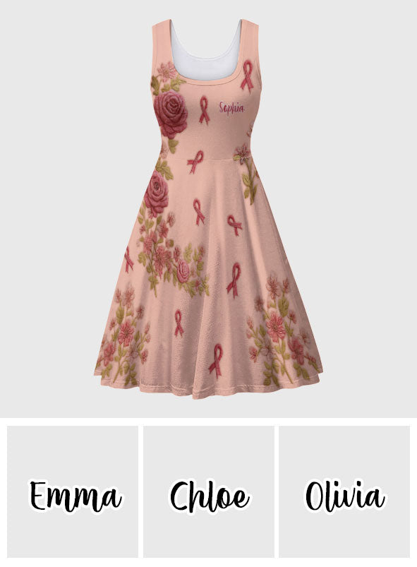 Sensibilisation au cancer du sein - Robe sans manches personnalisée pour la sensibilisation au cancer du sein