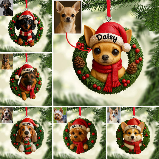 Ornement de Noël pour animaux de compagnie - Figurine miniature 3D personnalisée pour chien