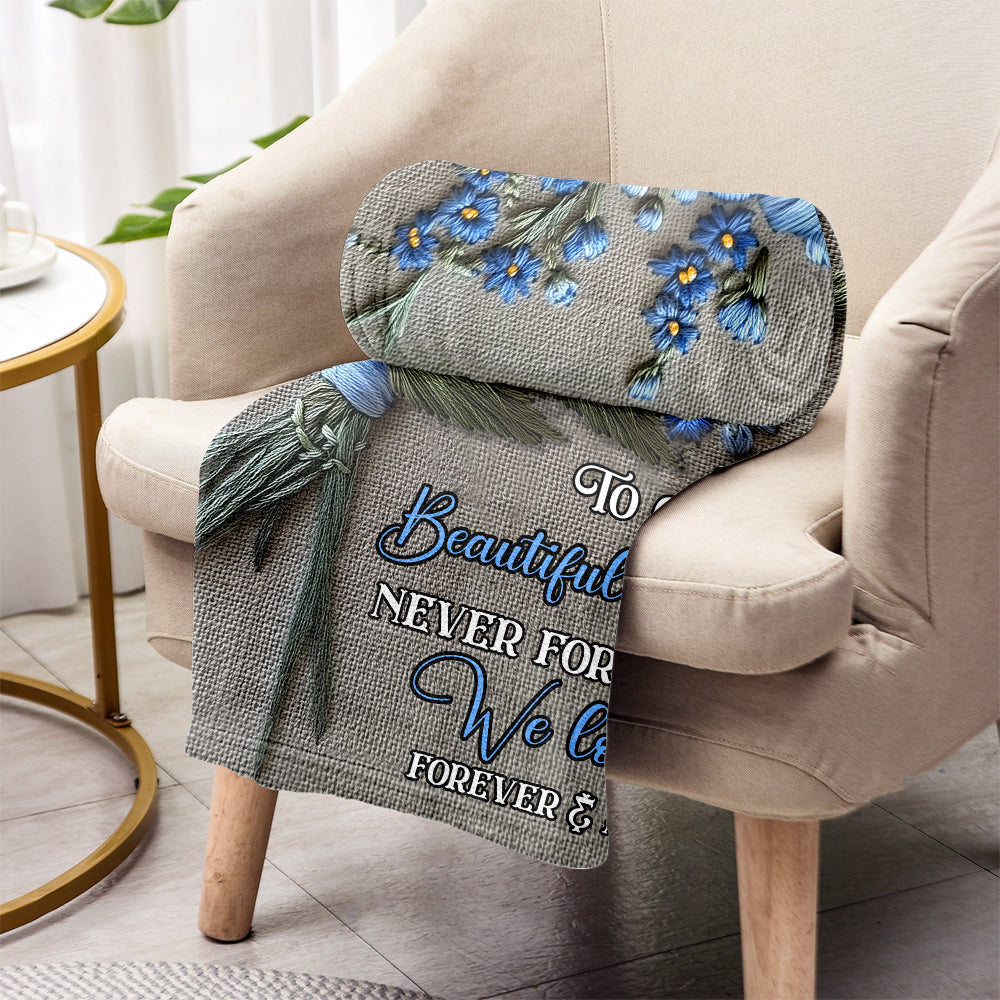 Never Forget I Love You - Personalized Grandma Blanket