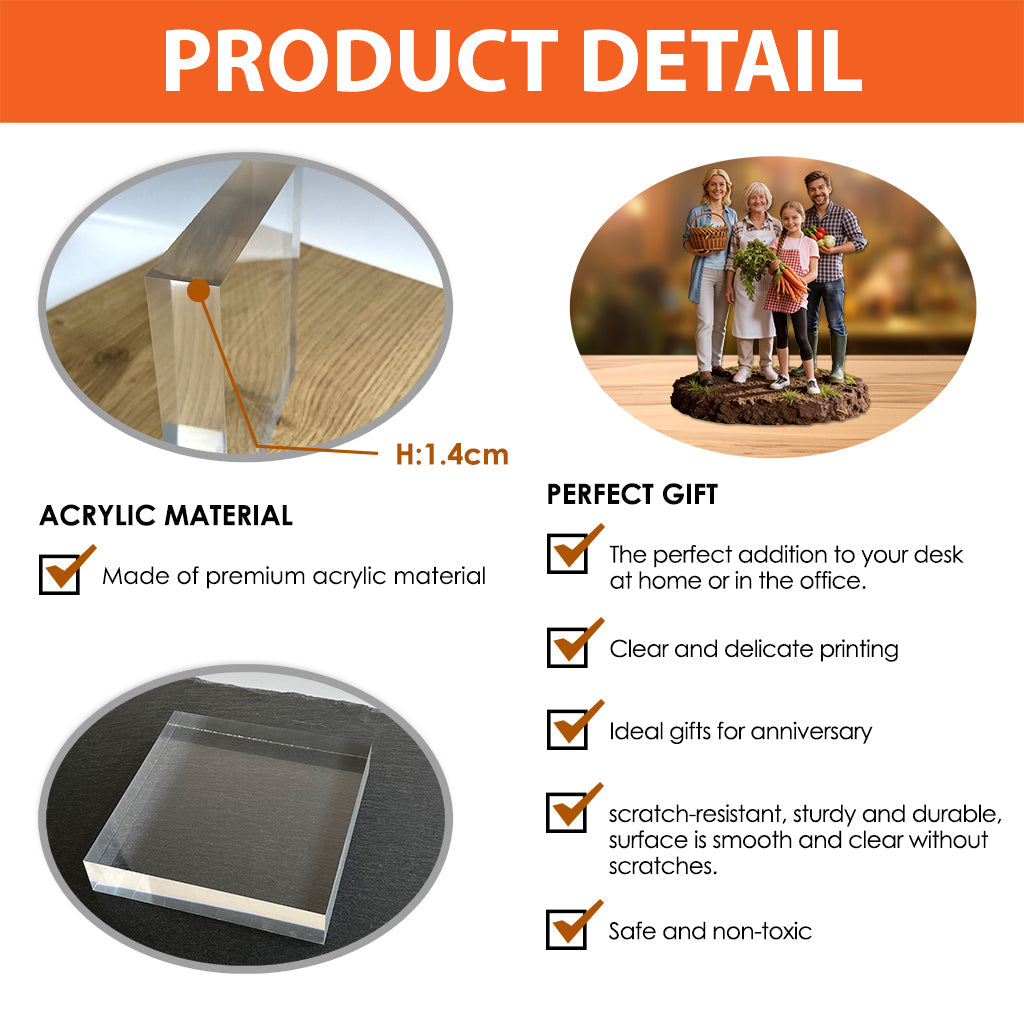 Farmer Gift - Personalized Farmer Custom Shaped Acrylic Plaque