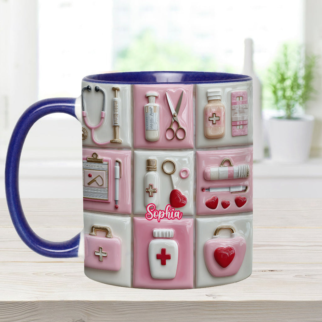 J'adore la vie d'infirmière - Mug personnalisé « J'aime la vie d'infirmière »