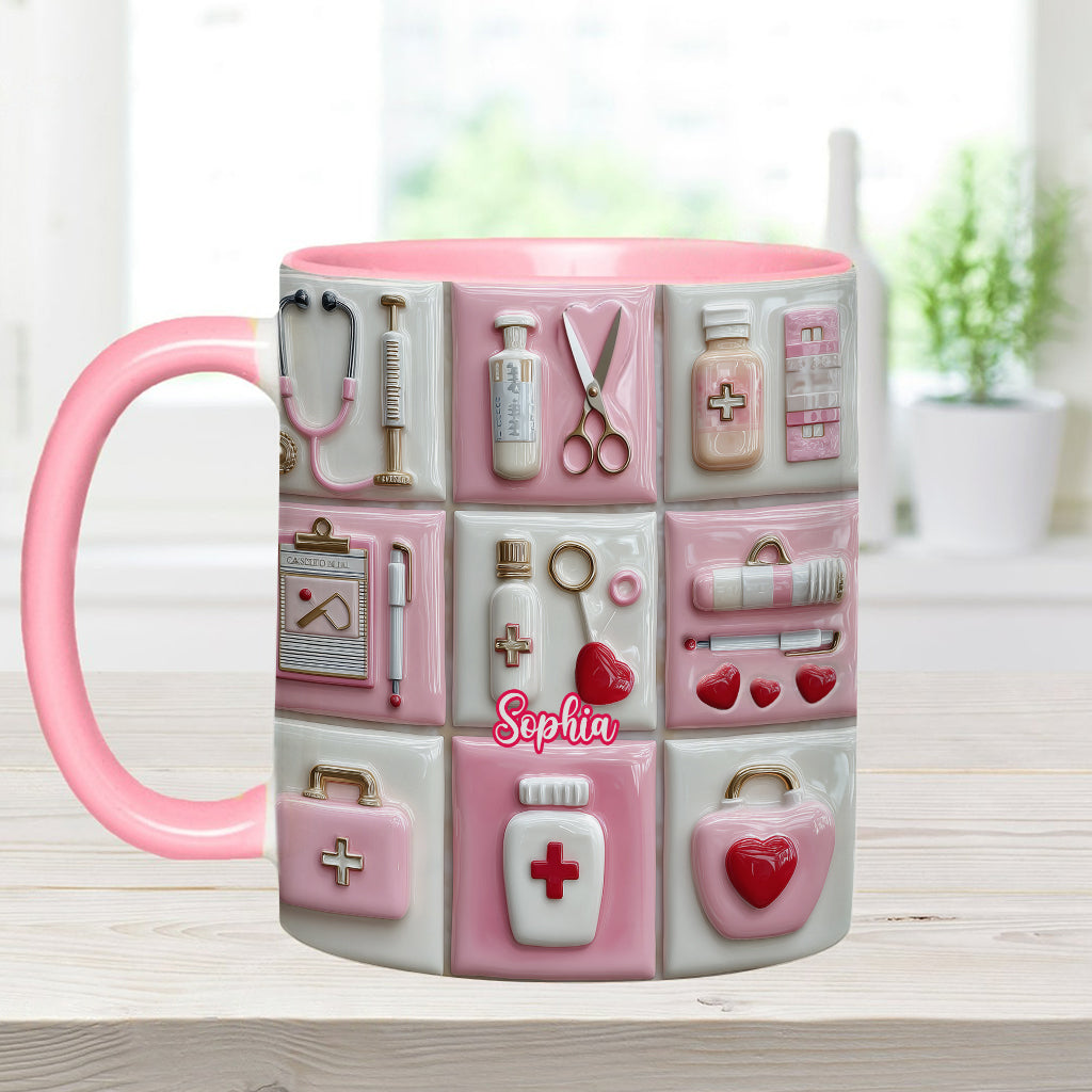 J'adore la vie d'infirmière - Mug personnalisé « J'aime la vie d'infirmière »