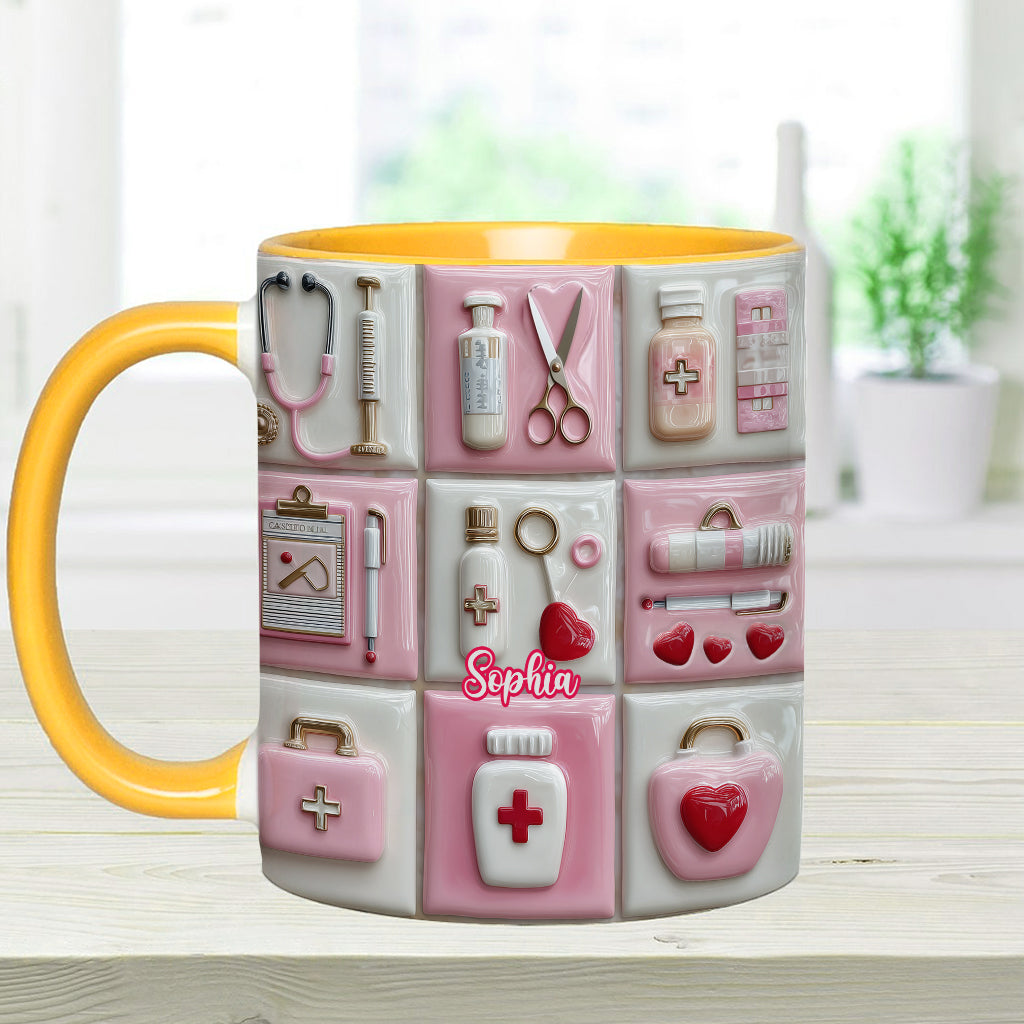 J'adore la vie d'infirmière - Mug personnalisé « J'aime la vie d'infirmière »