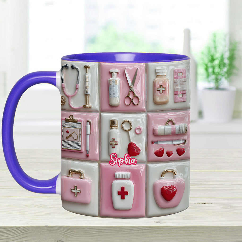 J'adore la vie d'infirmière - Mug personnalisé « J'aime la vie d'infirmière »