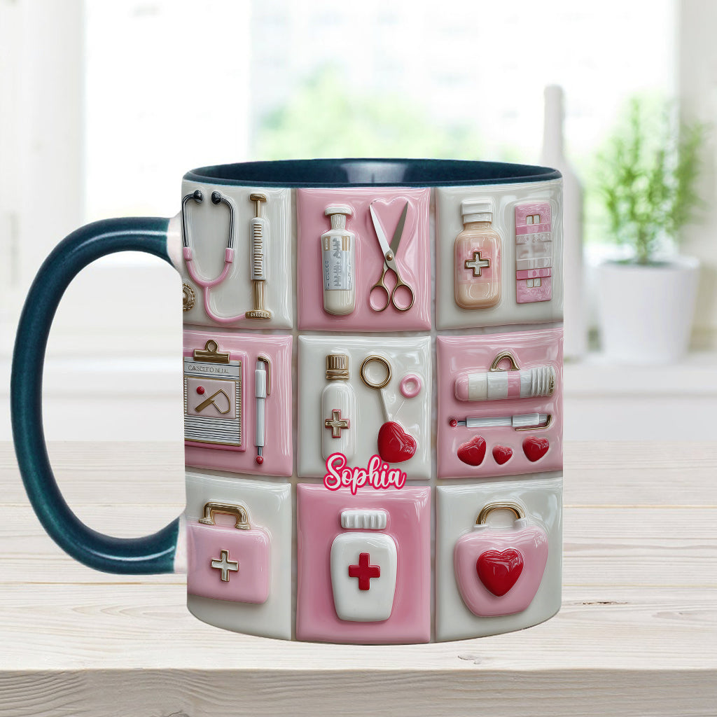 J'adore la vie d'infirmière - Mug personnalisé « J'aime la vie d'infirmière »