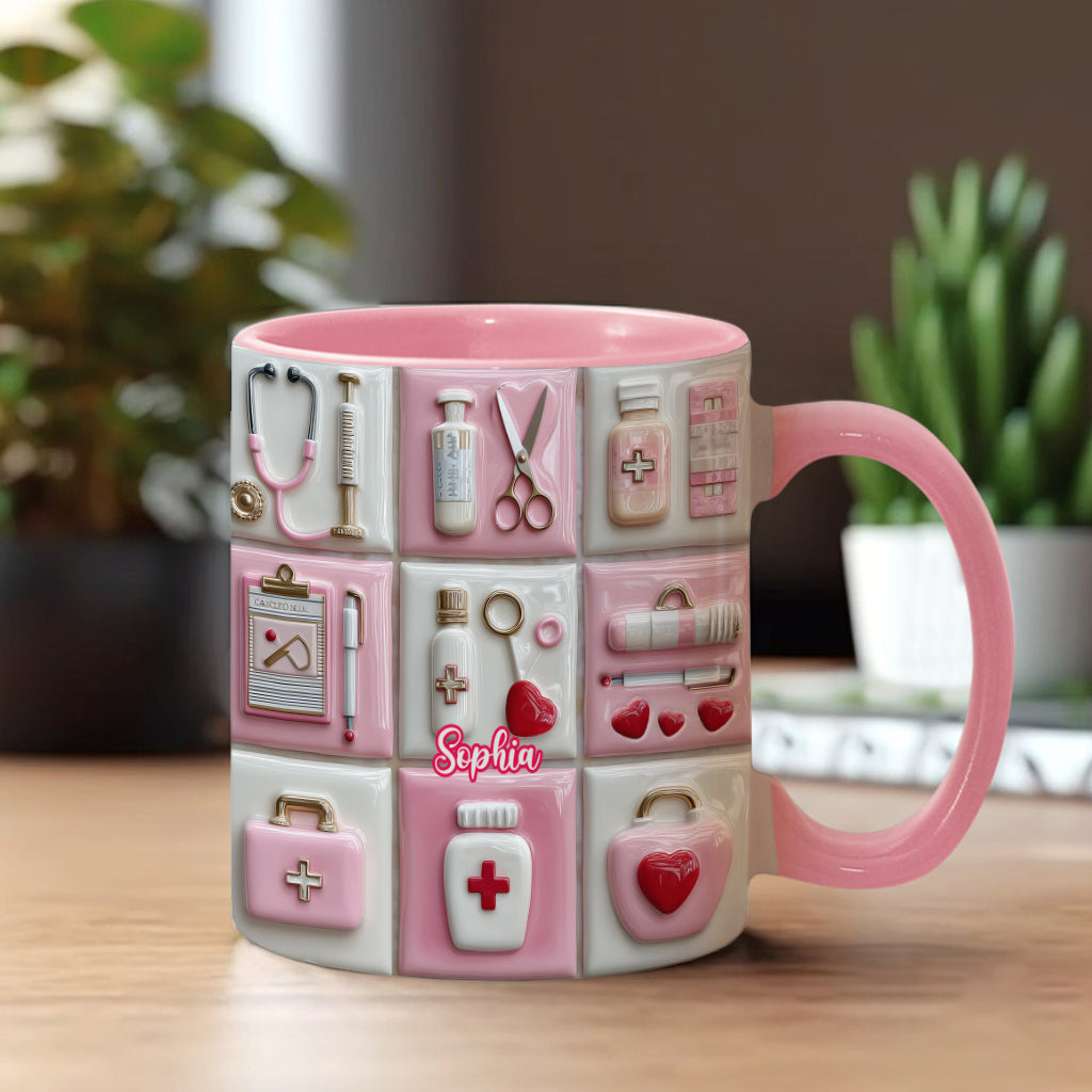 J'adore la vie d'infirmière - Mug personnalisé « J'aime la vie d'infirmière »