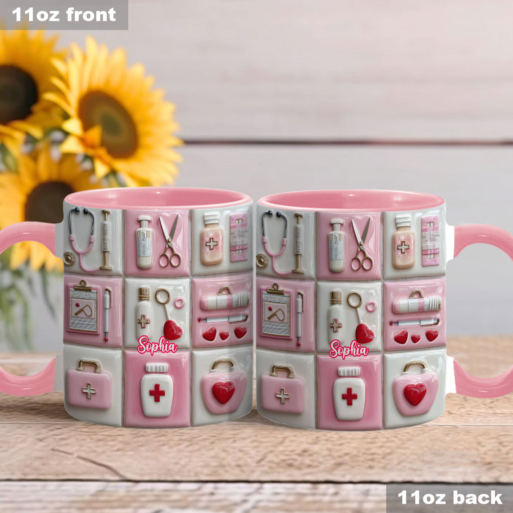 J'adore la vie d'infirmière - Mug personnalisé « J'aime la vie d'infirmière »