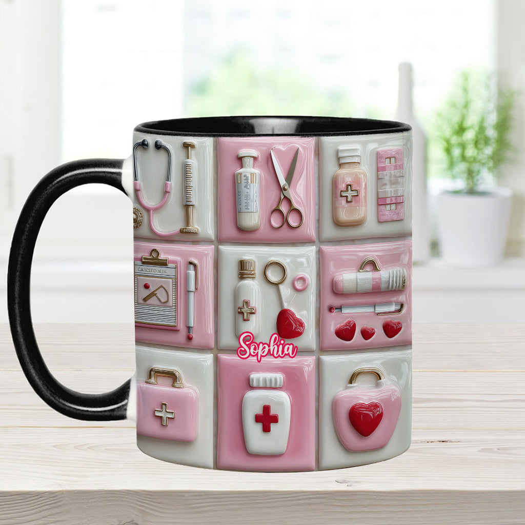 J'adore la vie d'infirmière - Mug personnalisé « J'aime la vie d'infirmière »