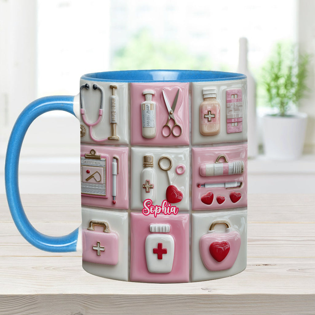 J'adore la vie d'infirmière - Mug personnalisé « J'aime la vie d'infirmière »