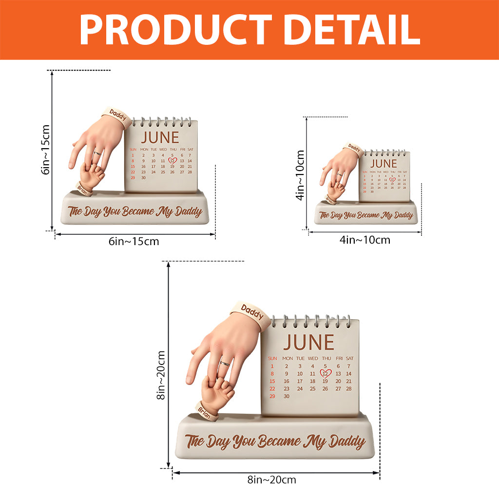 Le jour où tu es devenu mon papa - Plaque acrylique personnalisée « Papa » en forme de paternité