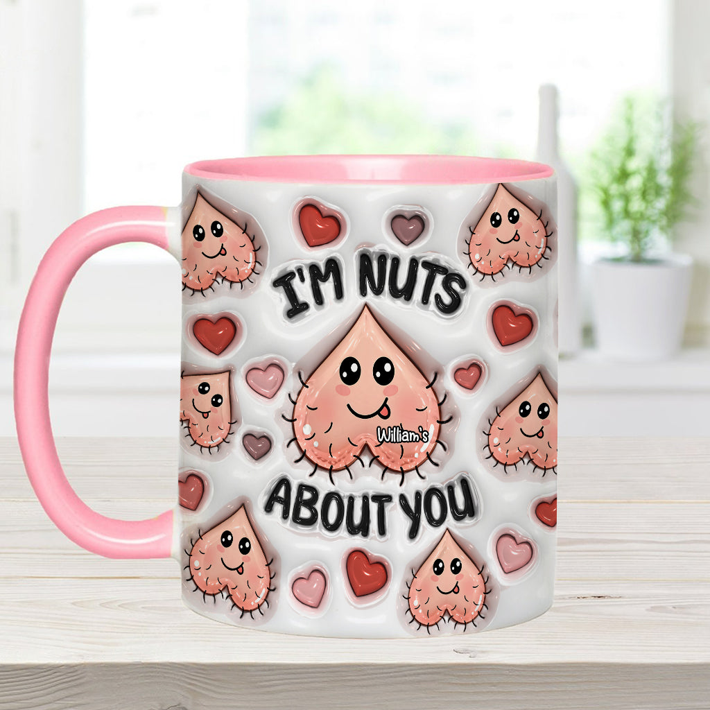 I'm Nuts About You - Personalized Couple Accent Mug