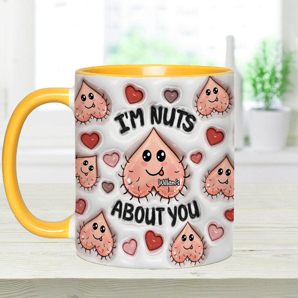 I'm Nuts About You - Personalized Couple Accent Mug