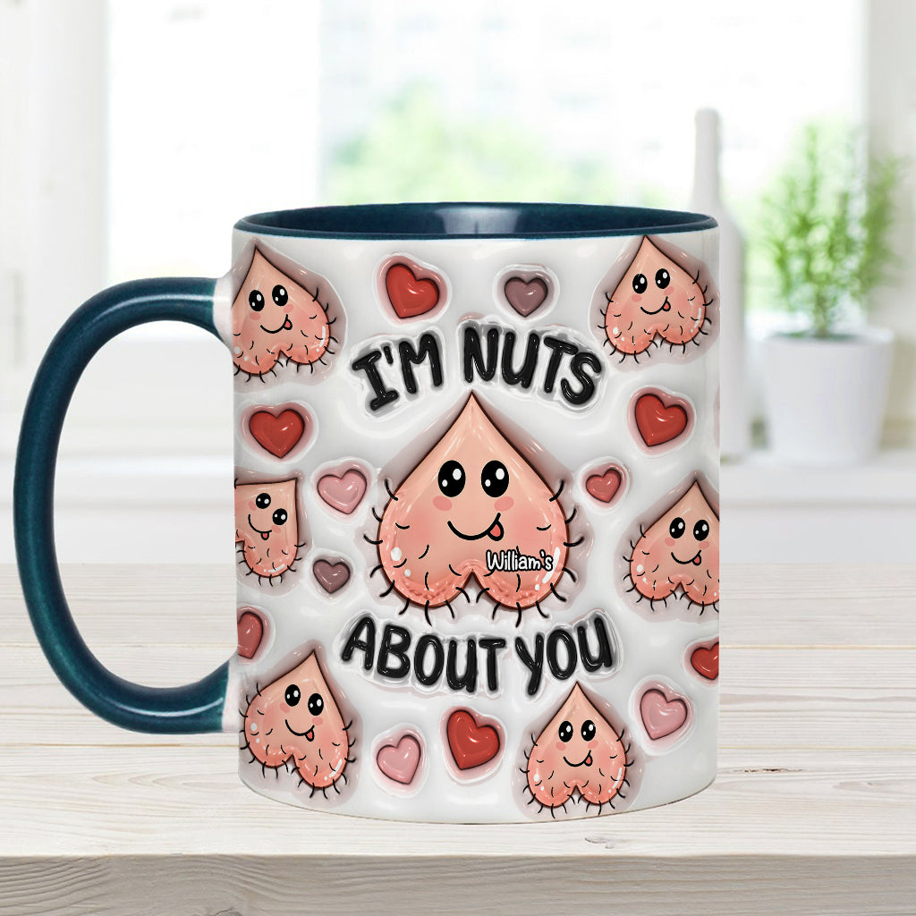 I'm Nuts About You - Personalized Couple Accent Mug