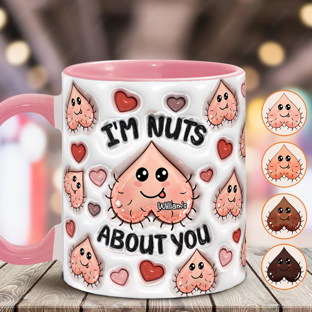 I'm Nuts About You - Personalized Couple Accent Mug