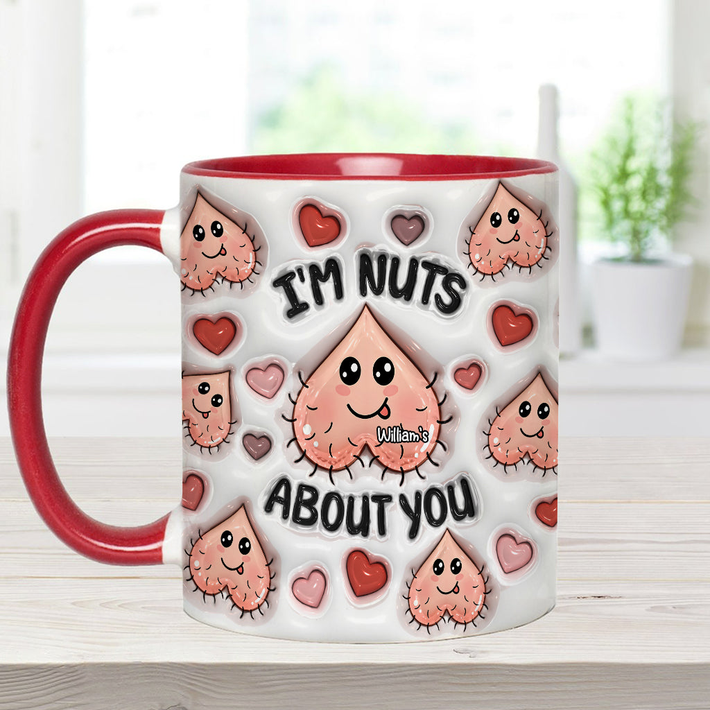 I'm Nuts About You - Personalized Couple Accent Mug