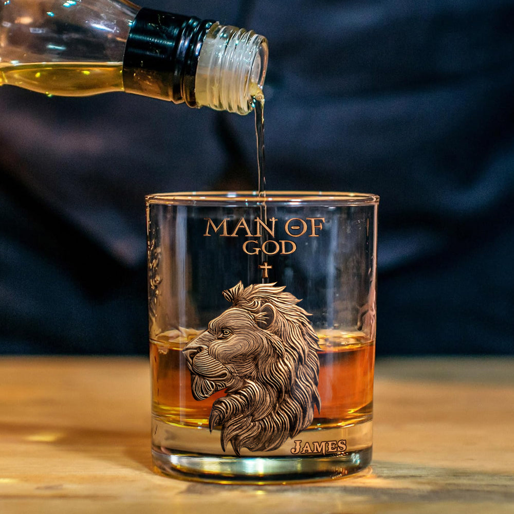 Homme de Dieu - Coffret carafe à whisky chrétienne personnalisée