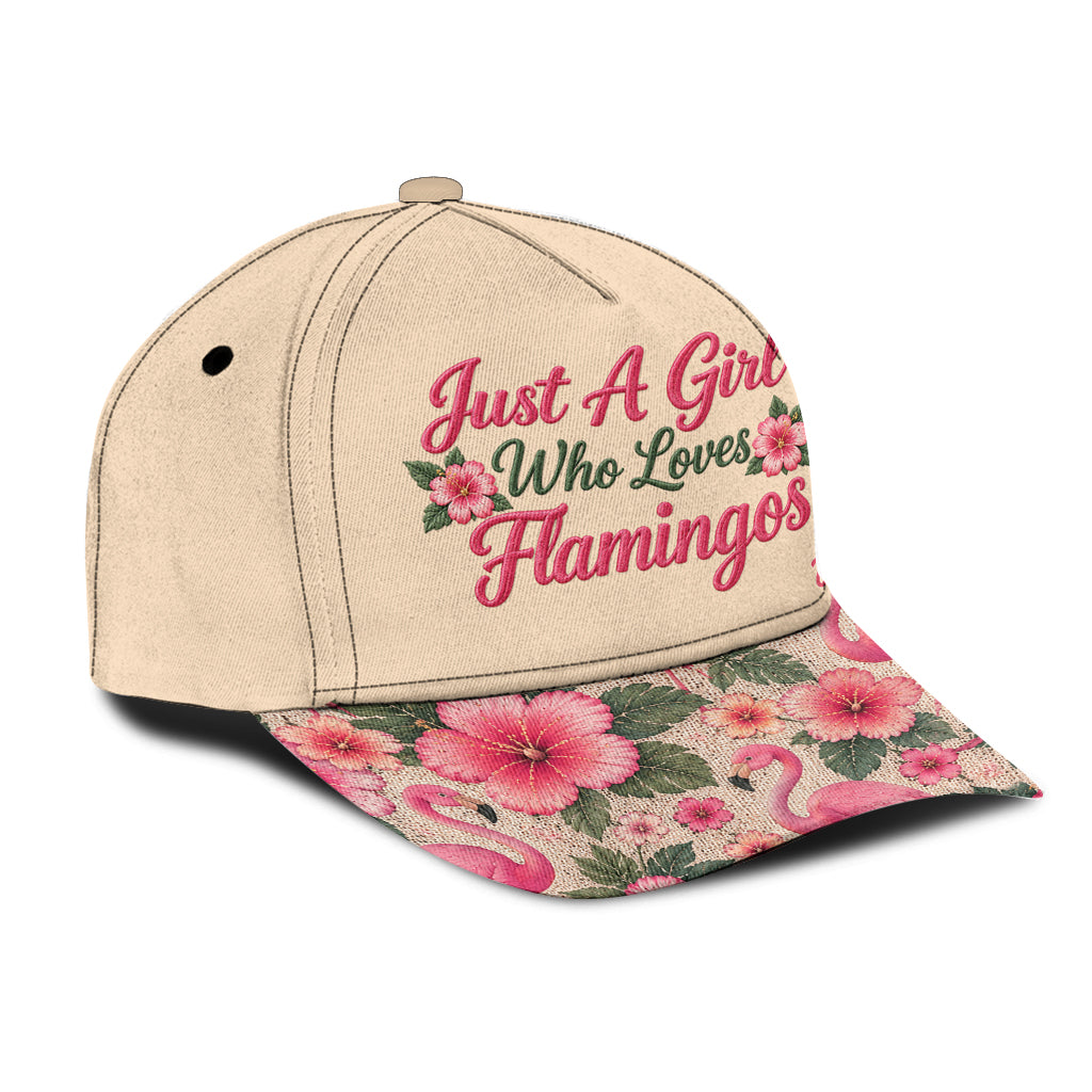 Just A Girl Who Loves Flamingos - Personalized Flamingo Classic Cap