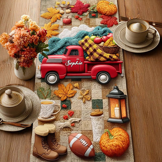 Tis The Season - Personalized Autumn Table Runner