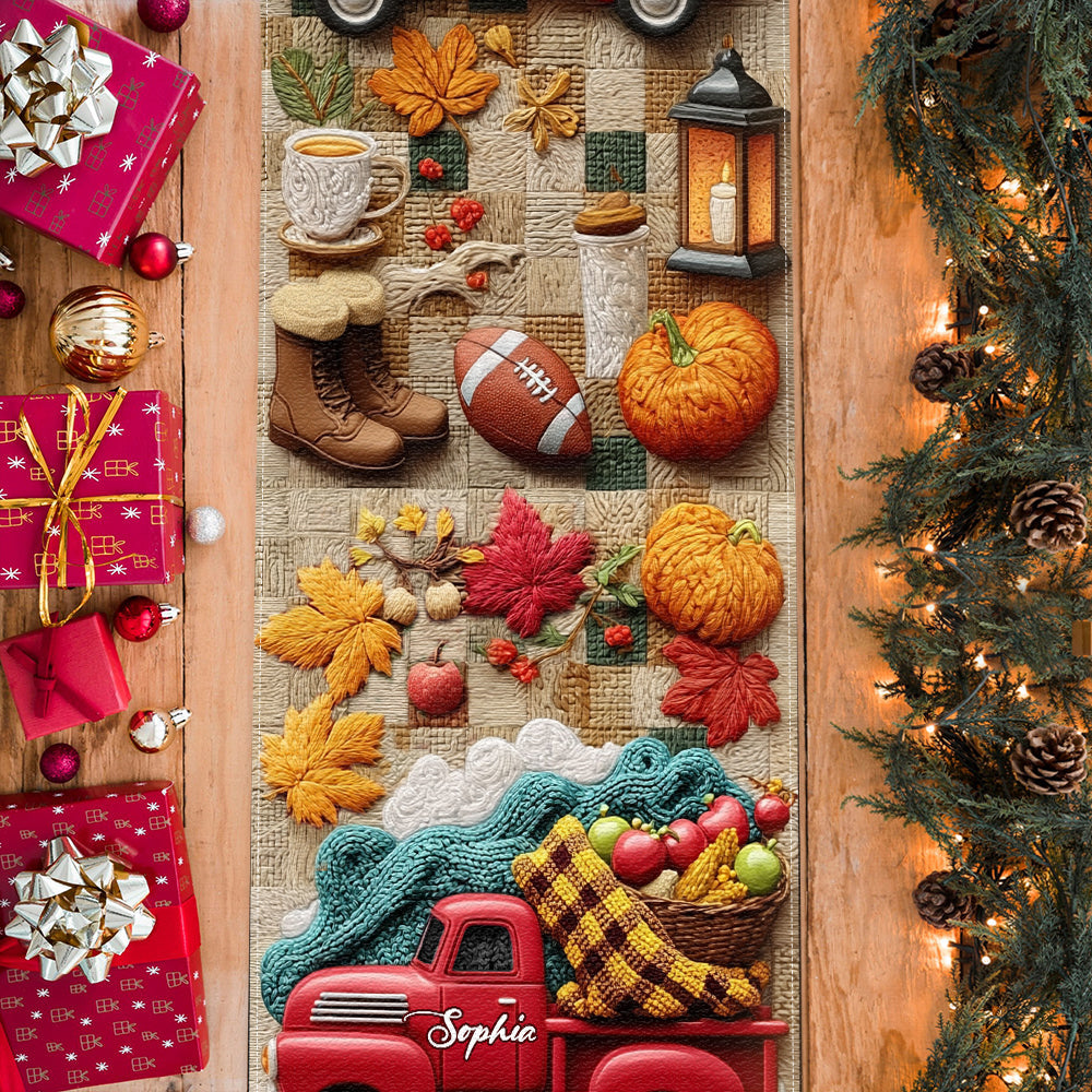 C'est la saison ! - Chemin de table d'automne personnalisé