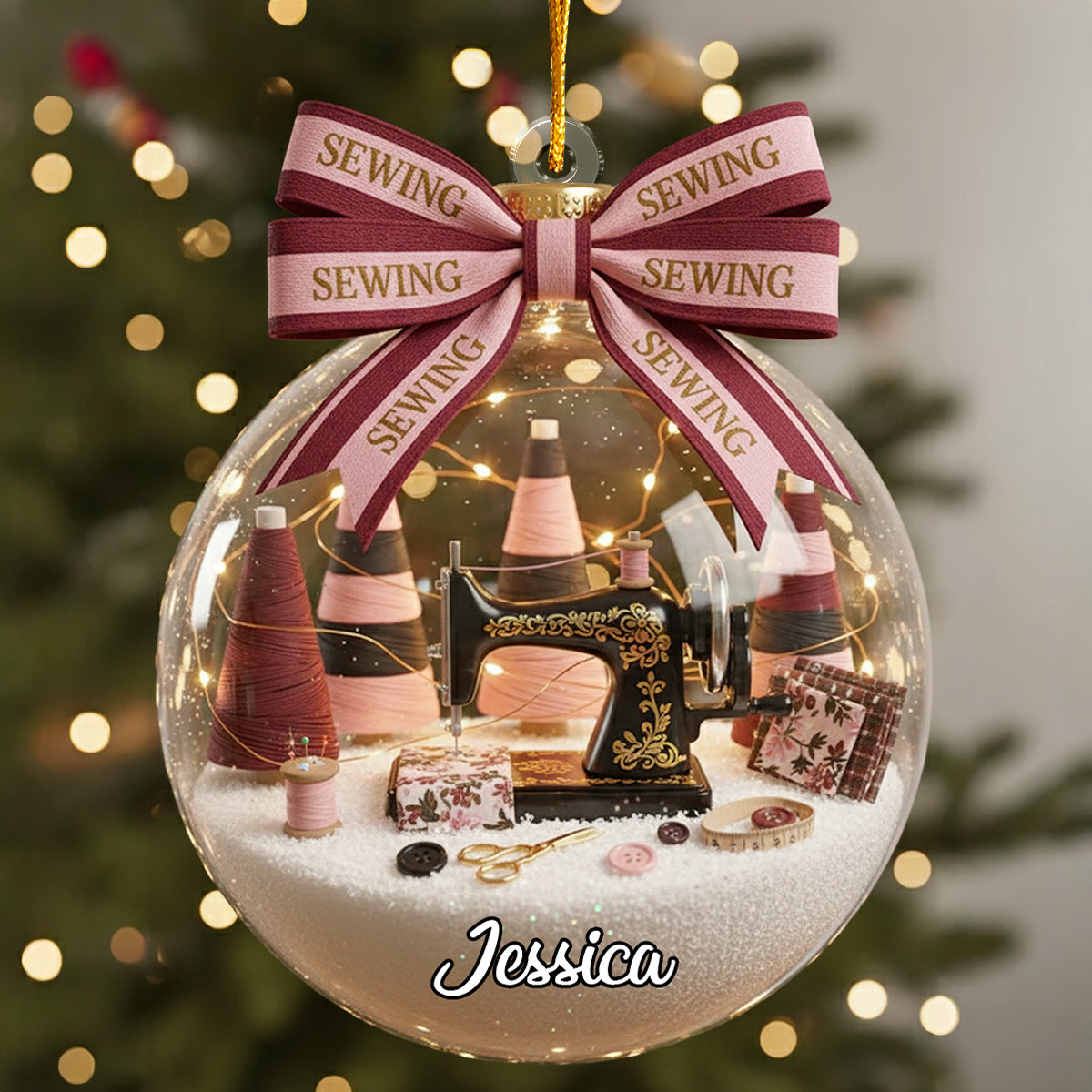 Sewing Lovers - Personalized Sewing Ornament