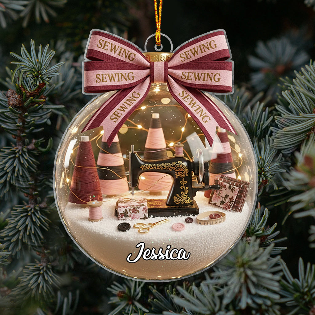 Sewing Lovers - Personalized Sewing Ornament