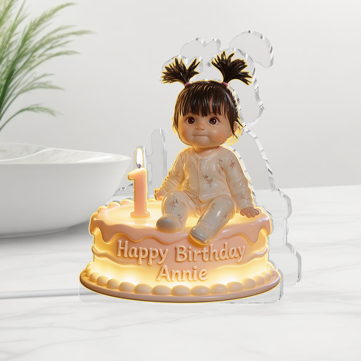 Kid's Birthday Keepsake - Personalized Birthday Acrylic LED Night Light