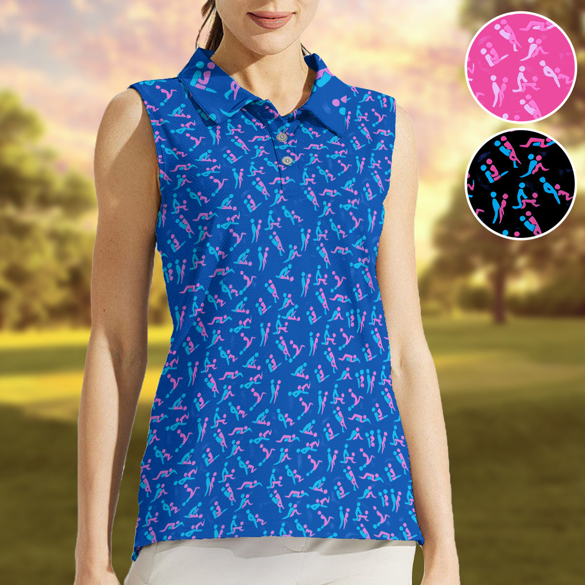 Cadeau amusant pour elle - Polo sans manches personnalisé pour couple