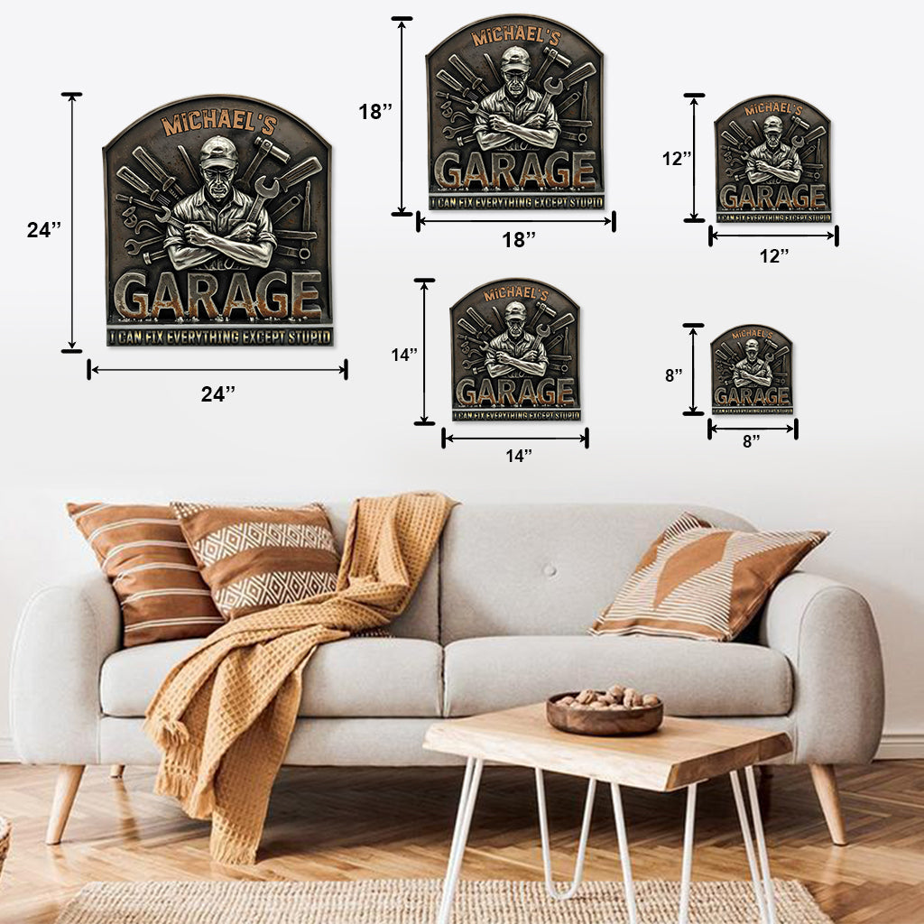 I Can Fix Everything - Personalized Mechanic Cut Metal Sign