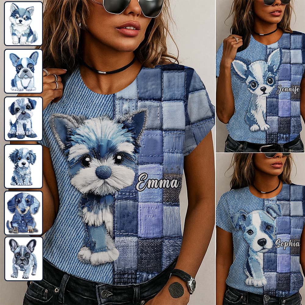 T-shirt personnalisé « J’adore les Golden Retrievers » avec motif chien.