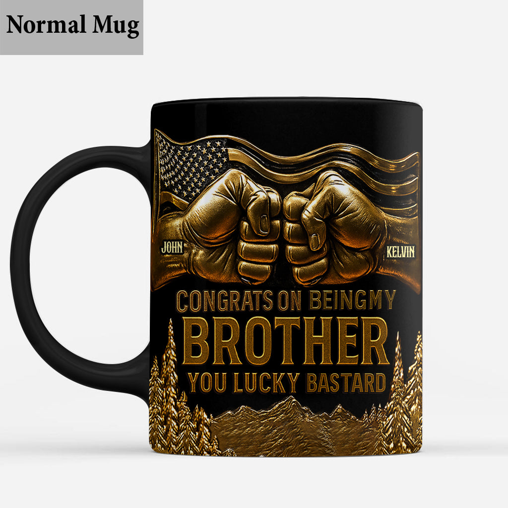 Félicitations pour être mon frère ! – Mug personnalisé pour frère/sœur