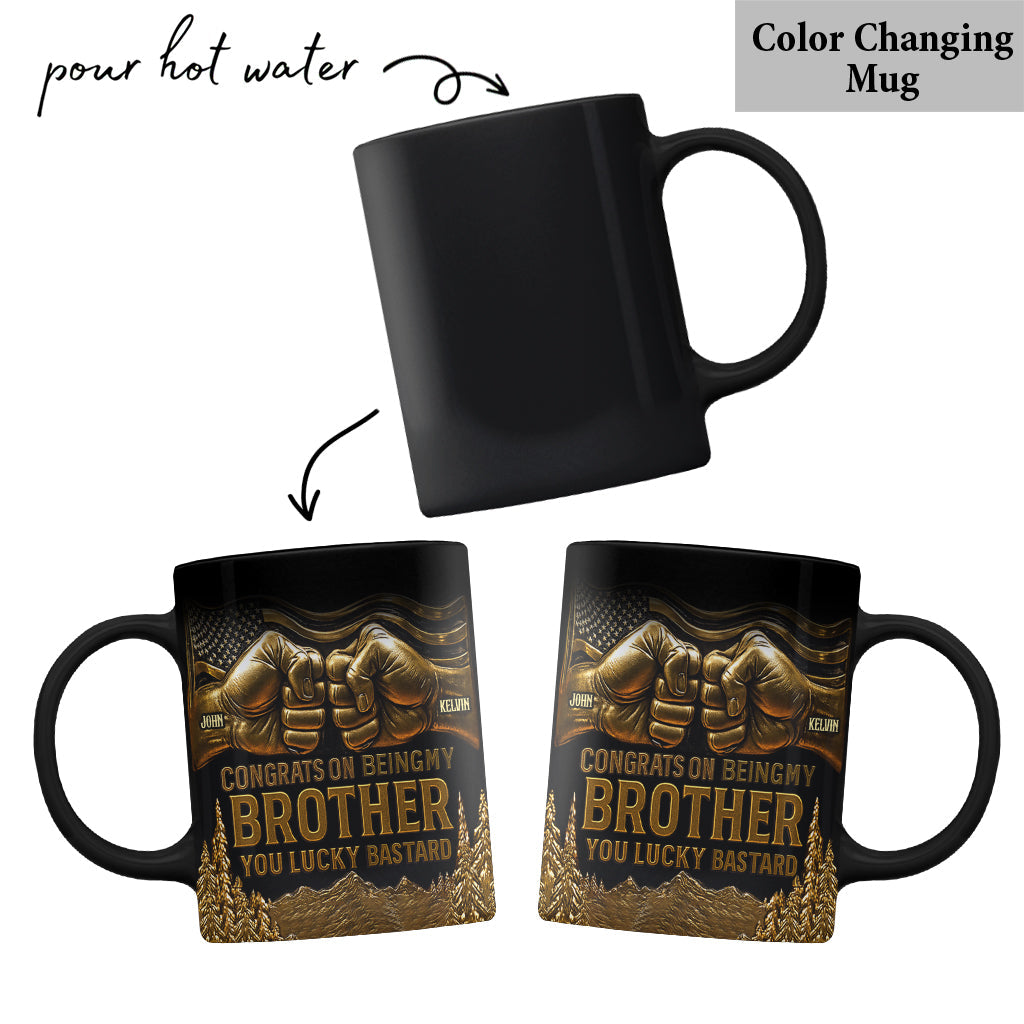 Félicitations pour être mon frère ! – Mug personnalisé pour frère/sœur