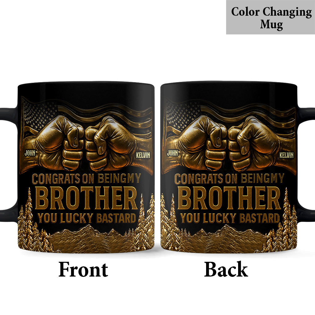 Félicitations pour être mon frère ! – Mug personnalisé pour frère/sœur