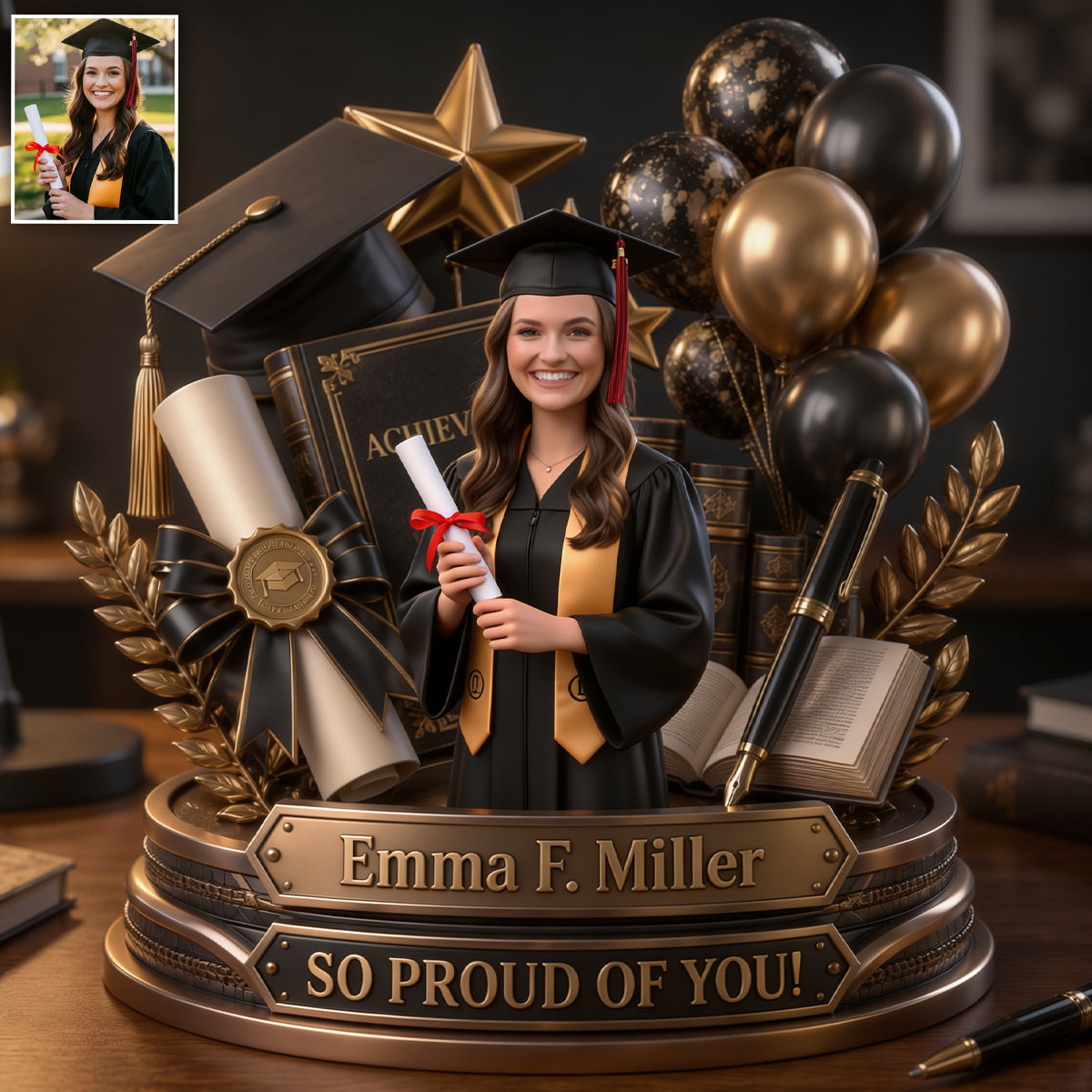 Plaque Acrylique Personnalisée - Félicitations Personnalisées pour Graduation
