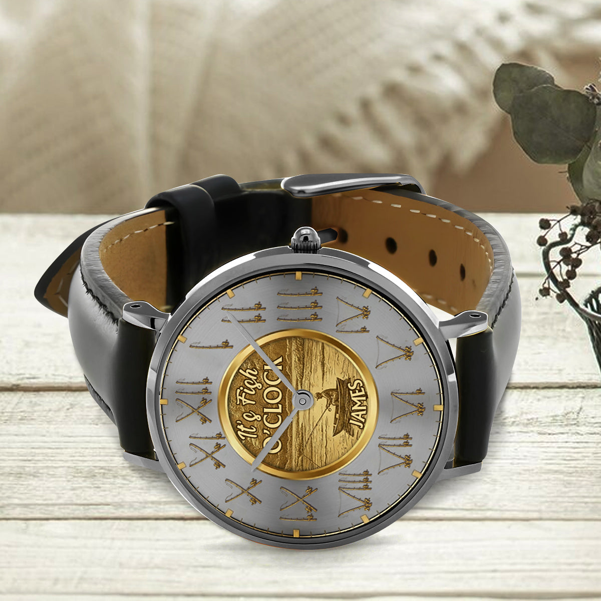 C'est l'heure du poisson ! - Montre de pêche personnalisée