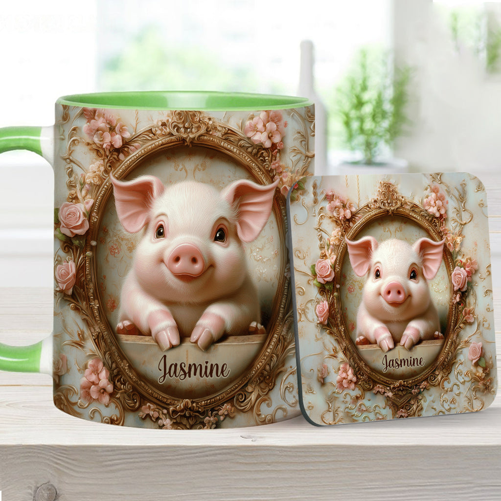 Cute Pigs - Personalized Pig Lover Accent Mug